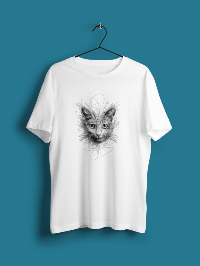 Cat Scribble Tişört