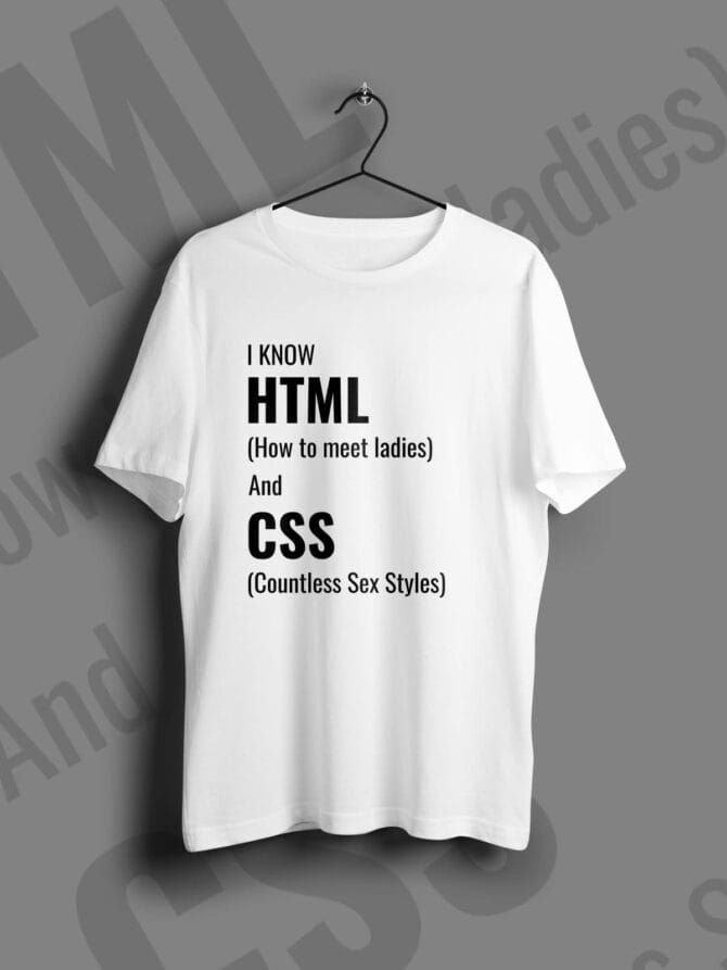 i-know-html-and-css-beyaz-tisort