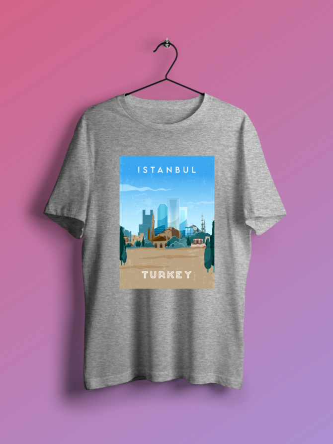 Istanbul, Turkey - Retro Travel Art Poster